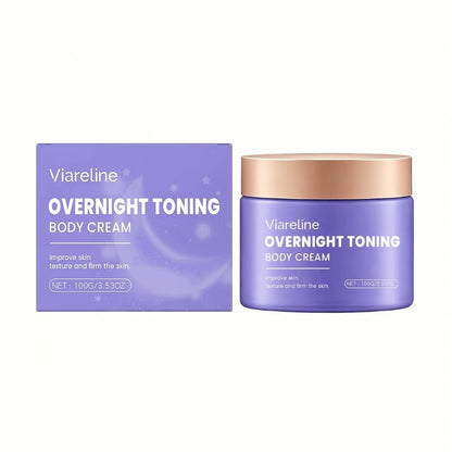 Overnight Body Toning Whip 3Pcs Firming Moisturizing Cream with Collagen Glycerin Body Shaping Lotion Nourishing Skin Tightening Whip Works While You Sleep All Skin Types Gift for Women 3.53oz