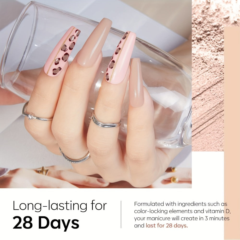 11pcs/Set Dip Powder Nail Kit Starter 4 Colors Nude Skin Tones Golden Glitter Neutral Acrylic Dipping Powder Liquid Set with Base Coat&Top Coat Activator for French Nail Art Manicure Salon Gift Set