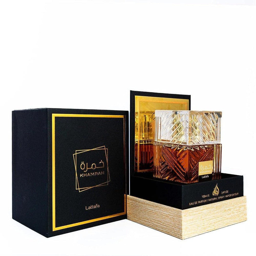 Lattafa Khamrah Eau de Parfum Spray Unisex 3.4 Oz Aromatic Sweet Spicy Scent