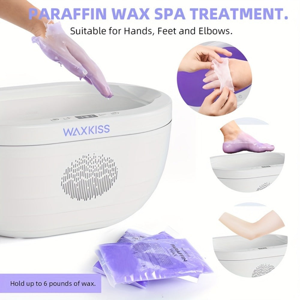 WAXKISS 101.44oz Hand And Foot Paraffin Wax Machine Paraffin Beauty Wax Warmer Kit Large Capacity Hand And Foot Care Paraffin Relax Set for Home Use Suitable for Hands Feet Elbows