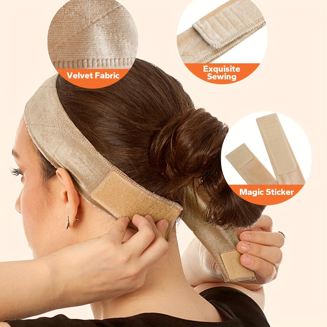Set of Three Velvet Wig Caps Designed for Women, Featuring a Comfortable And Breathable Material with a Non-Slip Adjustable Strap for a Secure Fit, Perfect for Use with Wig Stands And Mannequin Displays