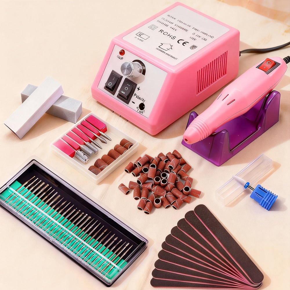 20000RPM Electric Nail Machine Desktop Equipment with Milling Cutters Bits Set Gel Cuticle Armor Removal Pedicure Manicure Tool Professional Electric Nail Drill Milling Machine for Manicure Pedicure Files Tools Kit Nail Polisher