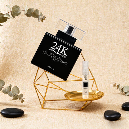 24K Gold Women's Eau de Toilette Perfume 1.69 oz Fresh Vanilla Scent - Luxurious Gold Bottle Design - Roller Ball & Spray Styles for Dates Daily Wear Holiday Gift
