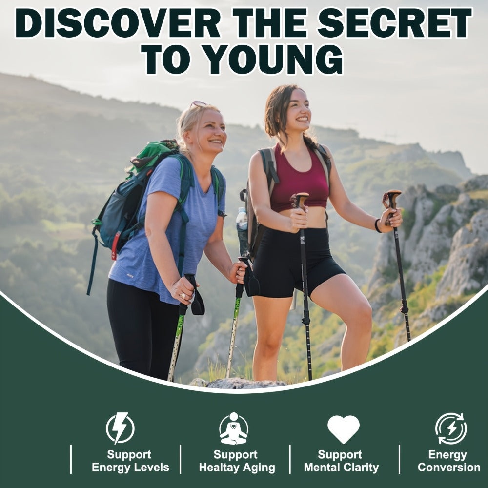 [NAD+YOUTH BOTTLE] 1500mg Per Serving] 12in 1 NAD+YOUTH BOTTLE- Extract With Nature Plants, Containing Nicotinamide Riboside, Quercetin, Support To Be Younger, Immune & Energy & Focus For Man & Women & Adult, 60 Capsules