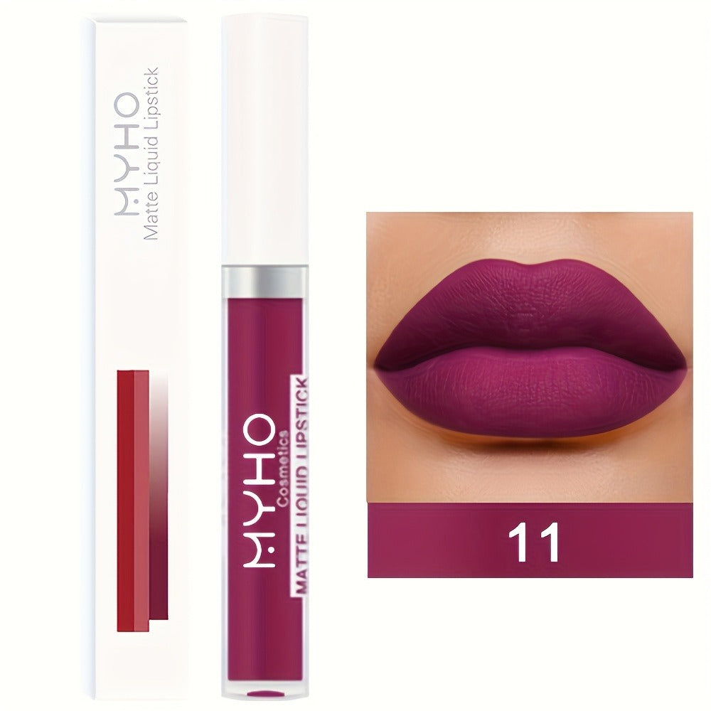 Velvet Matte Lip Gloss Set 9pcs — Waterproof High Pigment Lip Glaze, Non-Stick Creamy Formula, Long-Lasting Color for All Skin Tones, Perfect Gift for Women, 18 Shades Available