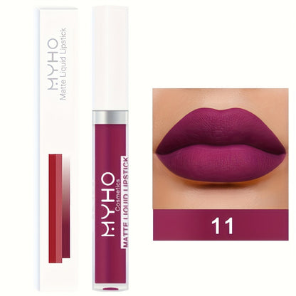 Velvet Matte Lip Gloss Set 9pcs — Waterproof High Pigment Lip Glaze, Non-Stick Creamy Formula, Long-Lasting Color for All Skin Tones, Perfect Gift for Women, 18 Shades Available