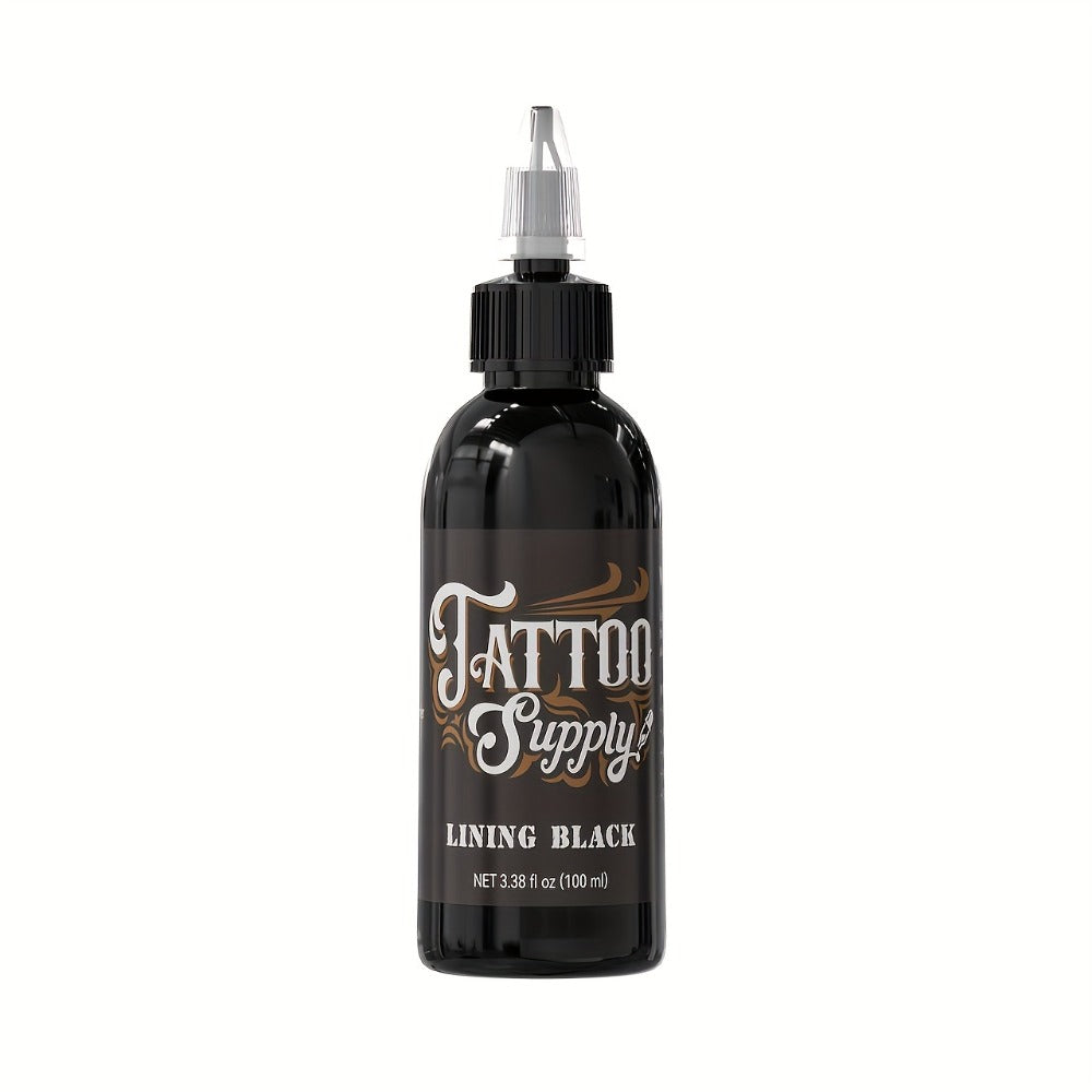 Black Tattoo Ink Professional Outlining Shading Blending Ink Set Waterproof Long Lasting Body Art Tattoo Supply for Artists Beginners 100ml 250ml