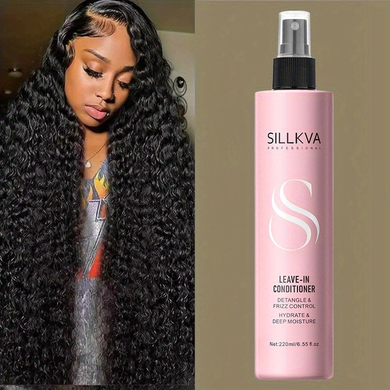 Wig Conditioner Spray with Argan Oil & Vitamin E - Sillkva Leave-In Moisturizing Care for Synthetic & Human Hair Wigs, Detangles, Reduces Frizz & Adds Shine