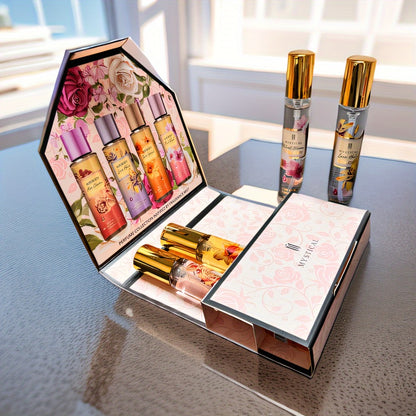 Perfume Gift Set for Women — 4 x 20ml Travel Spray | Floral & Fruity Unisex Fragrance Sampler Set for Daily Wear, Dating, Mother's Day & Birthday Gifting