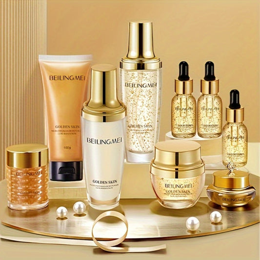 9pcs Korean Skincare Set for Women - Hypoallergenic, Moisturize The Skin - Collagen And Hyaluronic Acid And Niacinamide Infused - Ideal for All Skin Types, Perfect Gift Set for Holidays And Christmas Gift And New Year Present