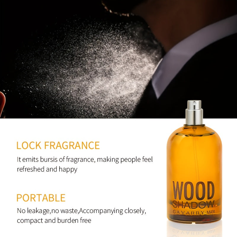 [Men's Wooden Perfume] Classic Men's Wooden Perfume, Designed By Professional Team Of Perfumers, Durable And Strong Sandalwood Fragrance, Suitable For Parties, Business, Fitness, Dating, Dinner - Men's Luxury Gift, Elegant Design, Party Perfume