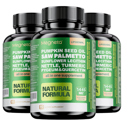 Prostate Support Supplement for Men – Saw Palmetto 33060mg with Pumpkin Seed, Pygeum, Turmeric, Quercetin & Sunflower Lecithin – Urinary & Prostate Health Formula – 60 Capsules