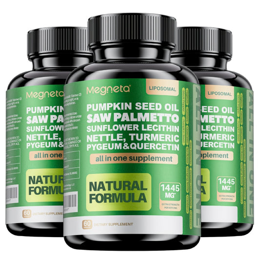 [Prostate Health Care] Saw Palmetto Supplement For Men - Prostate And Urinary Health Care - 33060 Mg, 60 Capsules - Saw Palmetto Supplement Plus Pumpkin Seed, Pygeum, Turmeric, Quercetin And Sunflower Lecithin