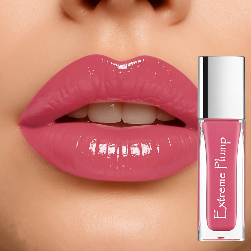Long-Lasting Water-Gloss Lip Gloss - Moisturizing & Hydrating, Sweatproof Non-Sticky Pinkish-Shimmer Lip Gloss with Glossy Finish, Nude Pink Tint for All Light Beige Types (Light Beige to Nude) - Smooth Lip Gloss for Women, Parties, Weddings & Everyday, M