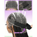 30 Inch Full Lace Braided Wig with 360° Lace Front & Back - Knotless Box Braids, High-Temperature Fiber Straight Hair, Look for, Easy to Wear for all Occasions (Weddings, Parties, Daily Use) - Braided Hair Wig for darker