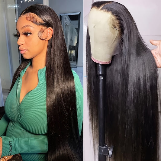 13*4 Straight Lace Front Wigs Lace Front Synthetic Fiber Wigs for Glueless Lace Frontal Wig Pre Plucked with Hair Hairline