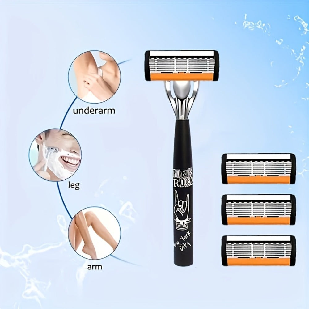Classic Trend Safety Razor Made In China Sharp Durable Handle Comfortable Non-slip Safe Shaving Makes Your Cheeks Clean And Refreshing Before Shaving Dates Must Take Her Men's Essential Razor