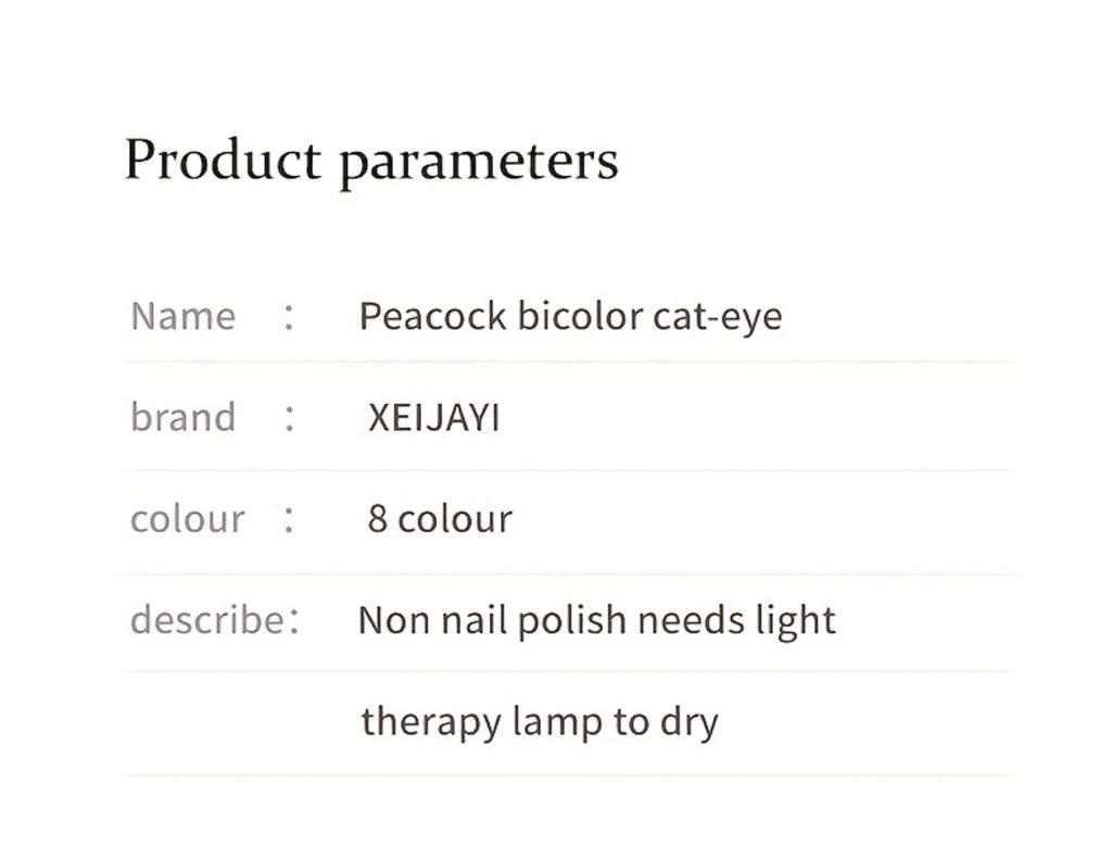 Cat Eye Nail Polish Set 8Colors 0.51oz Reflective Cat'S Eye Nail Gel Soaking LED Gel Salon Female Nail Art Tools Fashion Holographic Nail Art