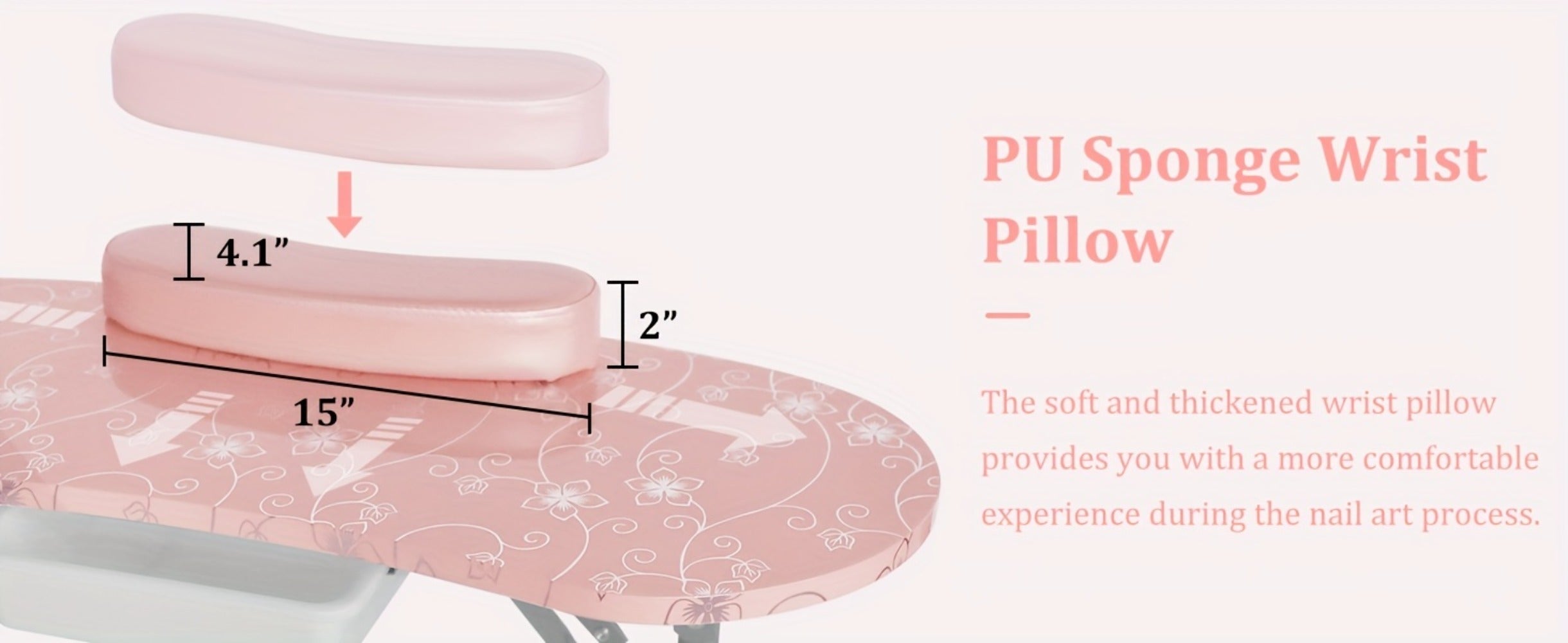 Foldable Nail Table for Manicures, Featuring a Drawer, LED Lamp, Four Lockable Wheels, And a Carrying Bag, Designed for with a Wrist Cushion