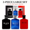 [Men's EDT Gift Set] 3-Piece Men's EDT Gift Set - Absinthe, Lemon & Sage | 1.0 Or 3.4oz Each Bottle | Medium-Intensity Long-Lasting Cologne for Daily, Dating & Holidays