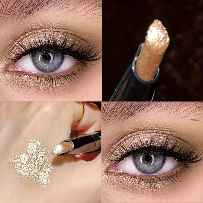 6pcs of Pearl Eyeshadow Sticks Set, Sparkling Eyeshadow Pen, Long-lasting and Waterproof, Not Easy to Fade, Perfect for Beginners, Perfect Gift