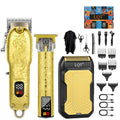 LQT 2/3pcs Men's Professional Hair Clipper, Cordless Men's Hair Trimmer, Electric Shaver, Hair Cutter with LED Display, Gift Box Packaging - Perfect Father's Day Gif
