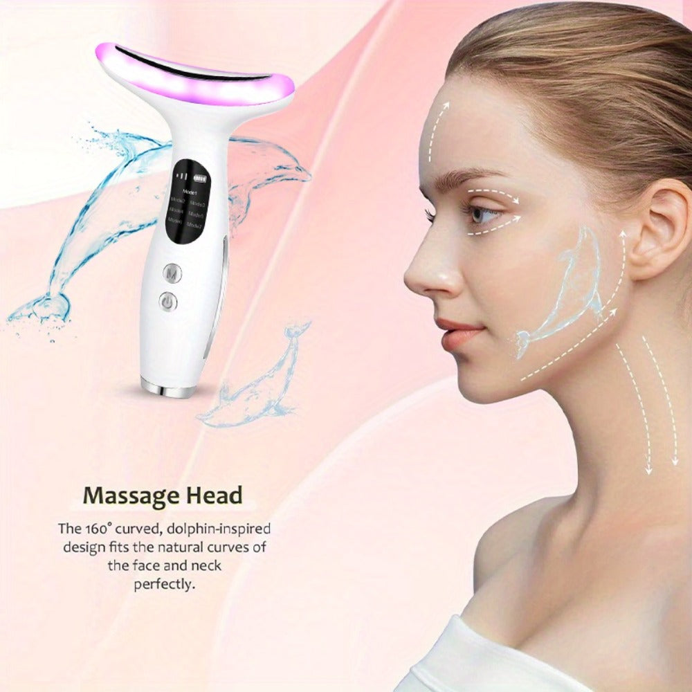Rechargeable Vibrating Massager, Suitable for Face and Neck - USB Charging, Lithium Battery, Adjustable Strength Skincare Tool, Ideal Gift for Women, Neck Massage Device, Modern Beauty Equipment, Durable Skincare Device, Vibrating Face Massager, Eye Massa