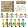 [Ideal Gift] 24pcs MISS FACTORX Hand Cream And Lip Balm Gift Set Moisturizing, Hydrating Formula with Glycerin And Hyaluronic Acid - Includes Thank You Cards And Heart-Shaped Gift Bags - Ideal for Women, Bridal Showers, And Corporate Team Building