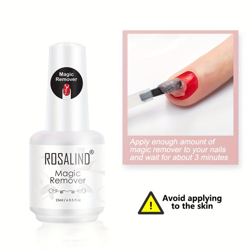 Gel Nail Polish Remover, Professional Gel Polish Remover For Nails, Remove Gel Nail Polish Within 2-5 Minutes - Quick & Easy Polish Remover - No Need For Foil, Soaking Or Wrapping With Cuticle Pusher And Nail Polish Scraper Tools