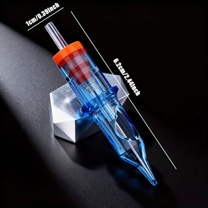 Tattoo Cartridge Needles 50PCS Blue Whale Round Shader Mixed Size Sealed Disposable Cartridge Needle Set for Tattoo Machine Pen Compatible with All Rotary Tattoo Machines Artists & Beginners