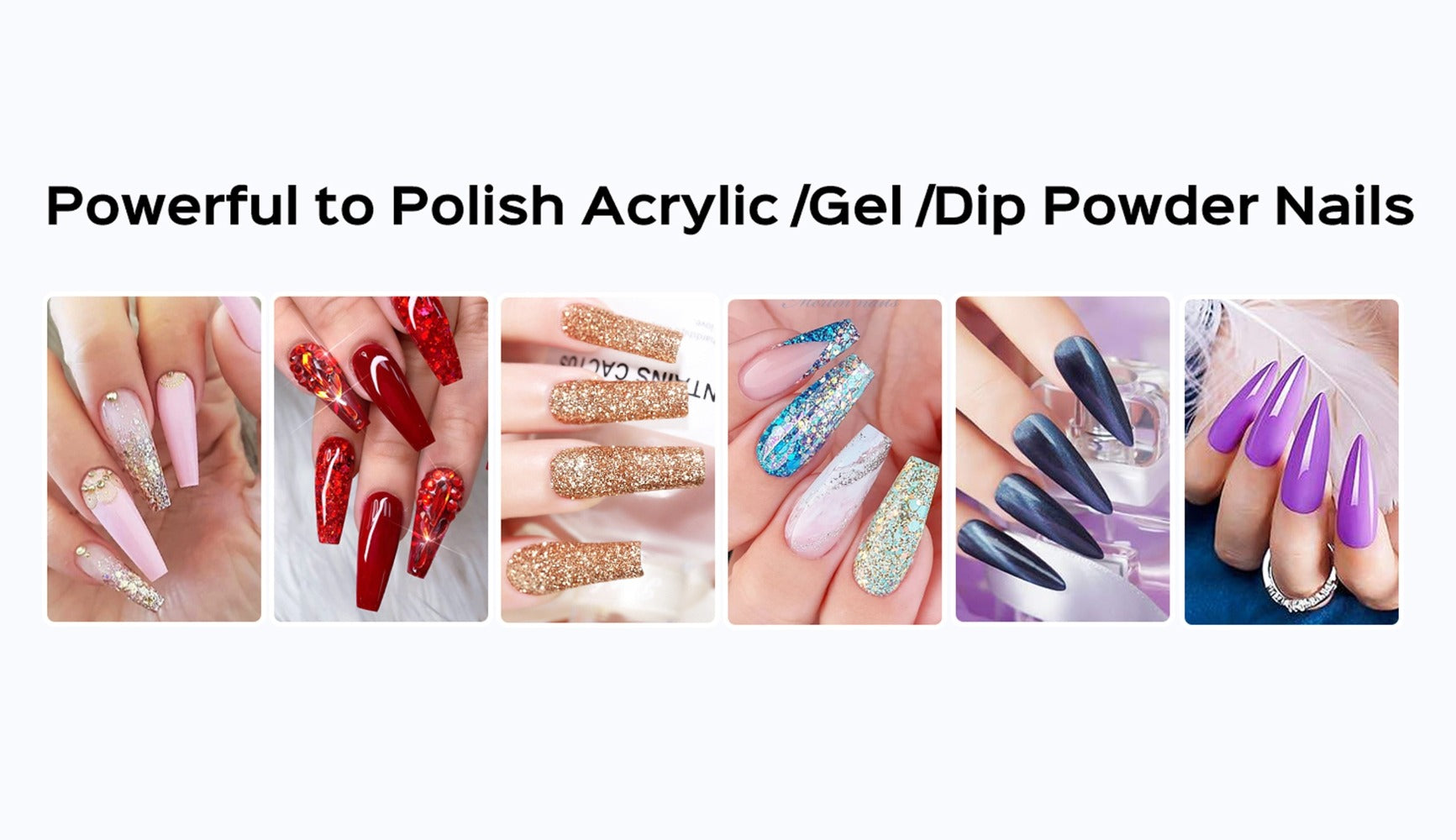 Portable Electric Nail Grinder With Acrylic Kit | Professional Variable Speed File - 11 Replaceable Heads For Gel Nails & Manicure - Buffing & Remover Tool