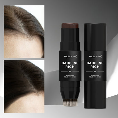 Hair Color Pen Root Touch-Up Stick with Brush | Waterproof Temporary Gray & White Hair Coverage | Plant Squalane Formula | Fast Seamless Application | 3 Shades