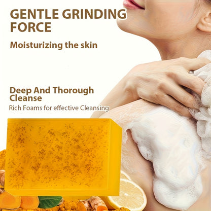 Turmeric Bath & Skin Care Set 3-Piece — Mousse, Soap & Oil for Hair, Face & Body — Gentle Moisturizing Travel-Friendly Cleanser Gift for All Skin Types
