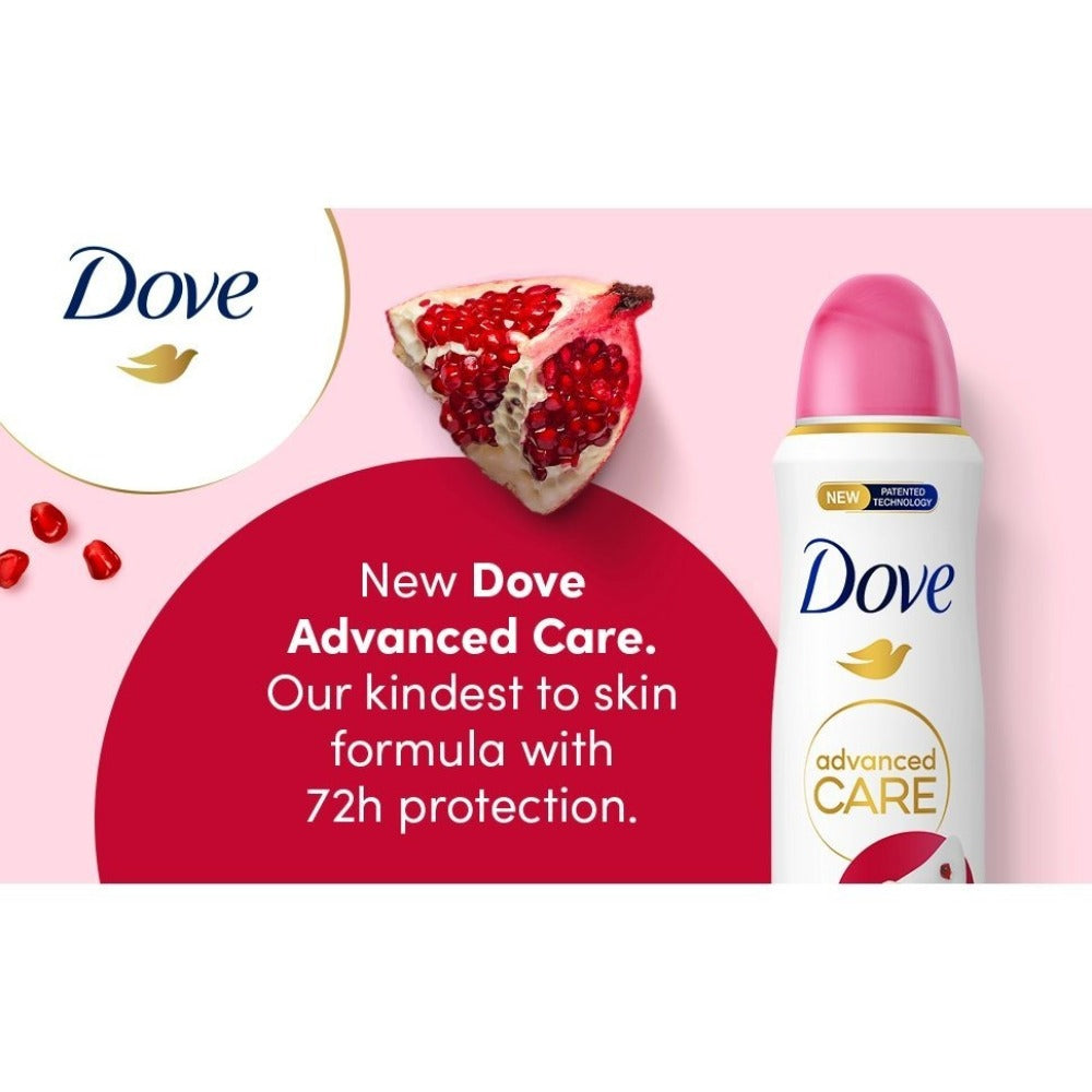 Dove Go Fresh Pomegranate & Lemon Verbena Grass Body Spray 150ml (5oz) x [3 Pack] Deodorant for Women, Long Lasting Fresh Floral Fruity Scent, Quick Dry Invisible Spray, Non-Sticky Lightweight Daily Body Deodorant, Gym Travel Essential