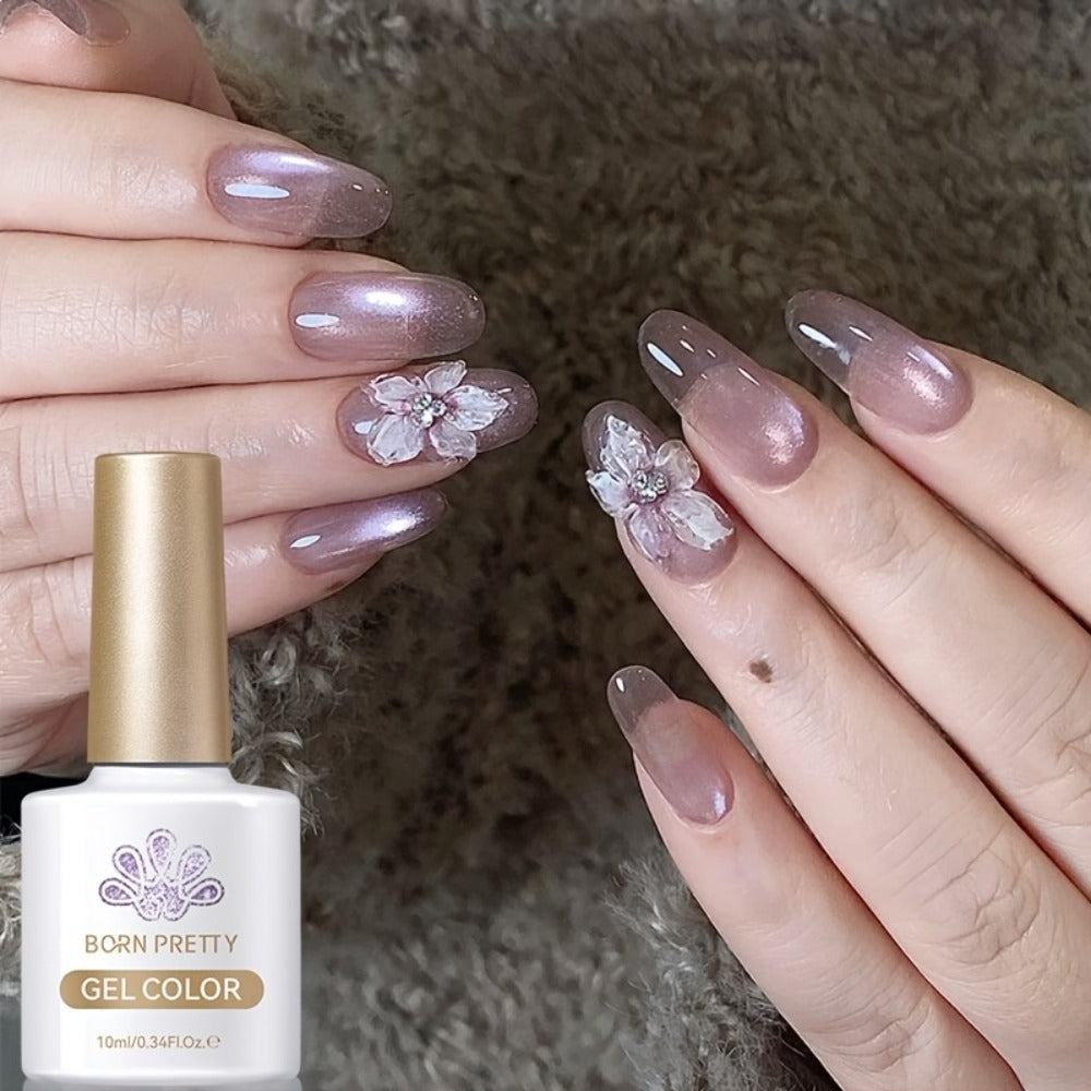 BORN PRETTY Cat Eye Gel Nail Polish 6PCS Flowing Series Magnetic 10ml Alcohol Free Soak Off LED UV - Long Lasting 30 Days DIY Salon Nail Art Set