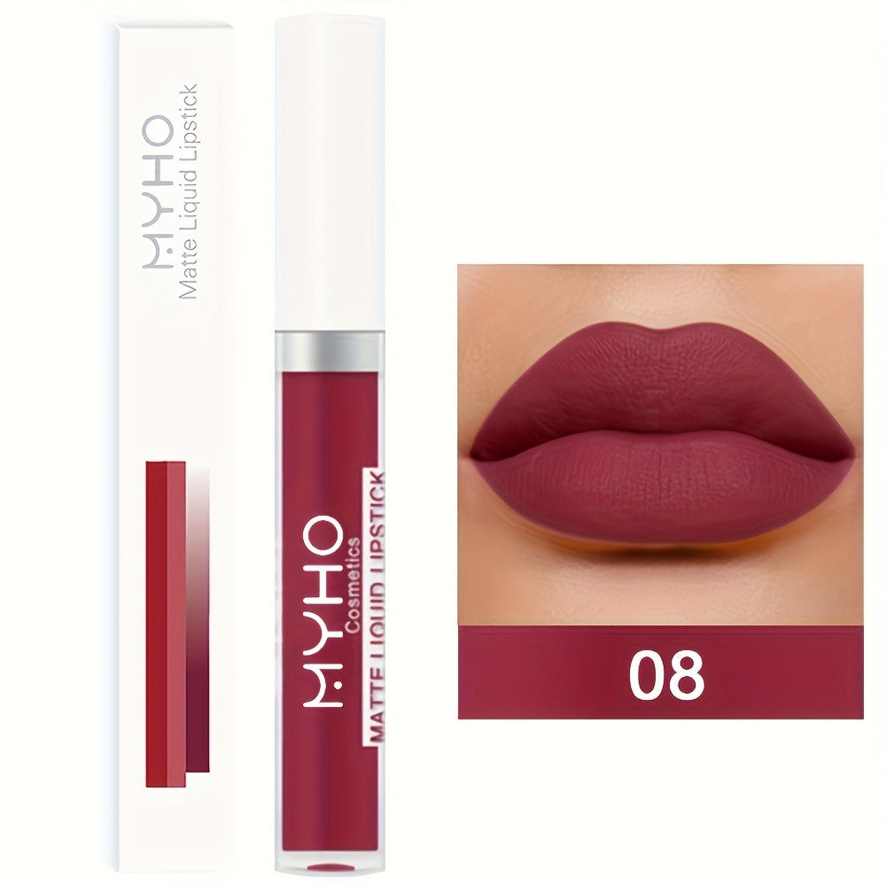 Velvet Matte Lip Gloss Set 9pcs — Waterproof High Pigment Lip Glaze, Non-Stick Creamy Formula, Long-Lasting Color for All Skin Tones, Perfect Gift for Women, 18 Shades Available