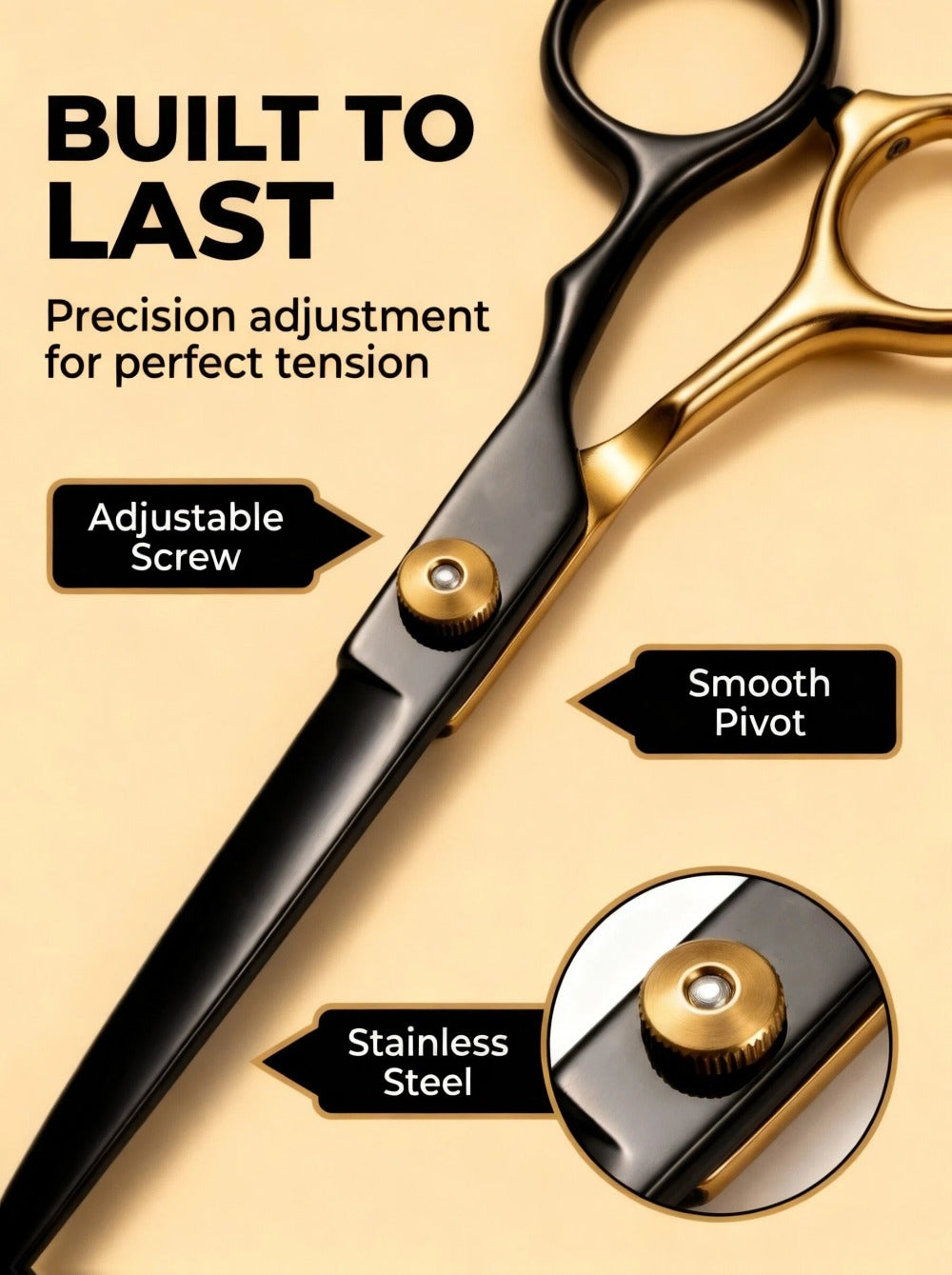 13 PCS Hair Cutting Scissors Kit, Professional Barber Shears Set With Hair Scissors Thinning Shears, Hair Cutting Shears Hair Cut Blending Salon Scissor For Men Women