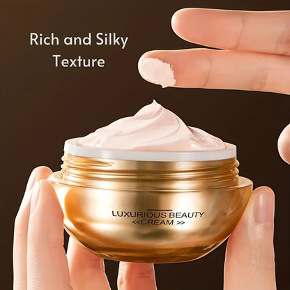 Cordyceps & Ganoderma Luxury Face Cream with Hyaluronic Acid - Hydrating Firming Anti-Fine Line Alcohol-Free Moisturizer for All Skin Types Sensitive Skin Safe
