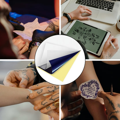 Tattoo Transfer Paper 40 Sheets Peripage Thermal Stencil Paper Ink-Free Fast Imaging A4 High Definition for Tattoo Machine Artists & Beginners