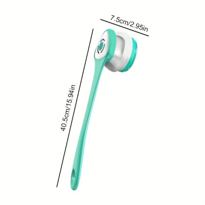 Electric Body Scrubber 6-in-1 Rechargeable Shower Brush - Vibrating Back Scrubber with Long Handle & Exfoliating Brush Heads for Deep Cleansing, Spa Gift for Women