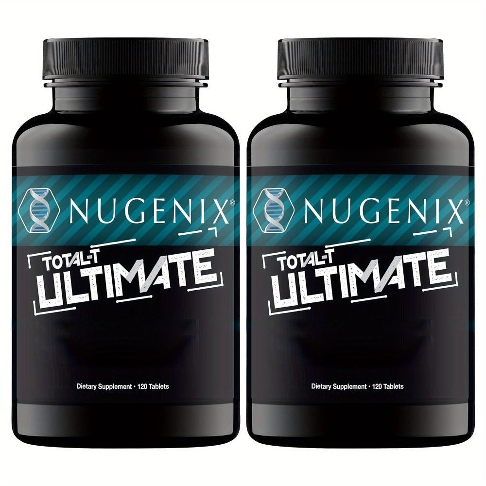 2 bottles - Total-T Ultimate - with D-Aspartic Acid, Horny Goat Weed, Tribulus, Maca, Stinging Nettle, Mood, Muscle Health