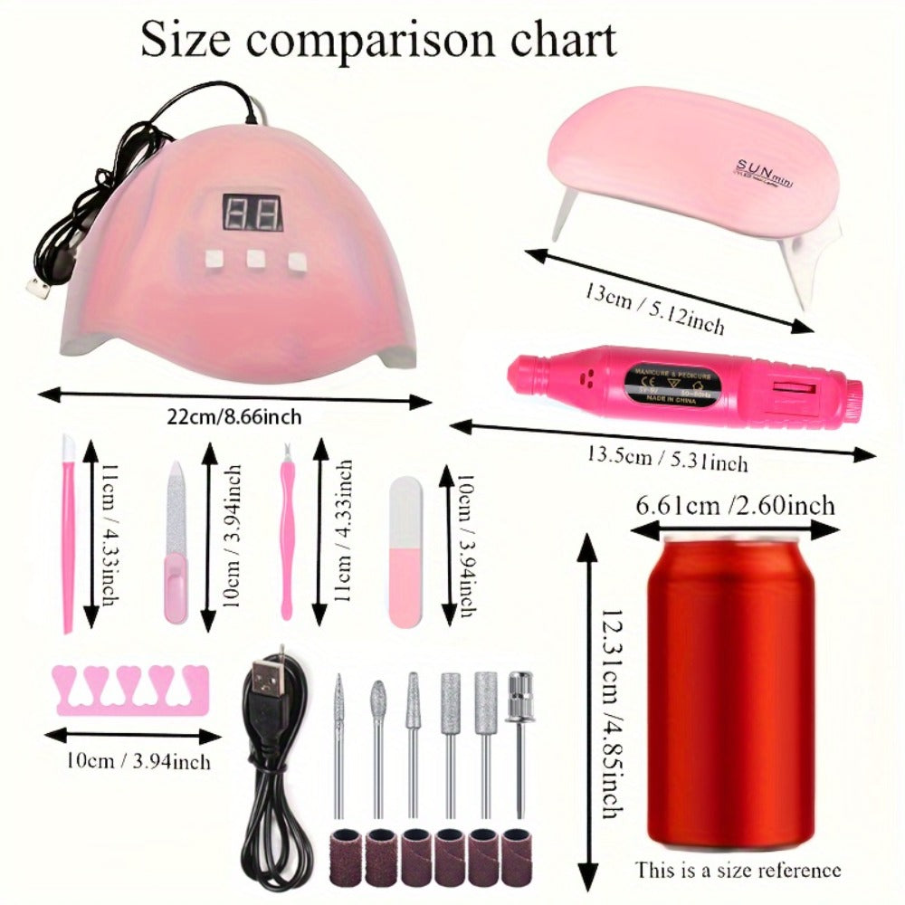 Gel Nail Lamp for Gel Polish, LED Nail Dryer with Smart Sensor & Timer Settings, Fast Curing Nail Light for Fingernails & Toenails, Professional Nail Lamp for Salon And Home Use, Essential Nail Tool Compatible with All Gel Nail Polishes