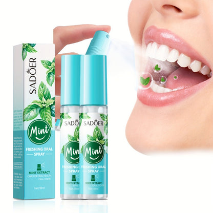 Fresh Breath Spray with Mint & Tea Tree Essence — Portable Compact Oral Freshener for On-the-Go Use, Available in 2-Pack & 4-Pack, Ideal Gift for Any Occasion