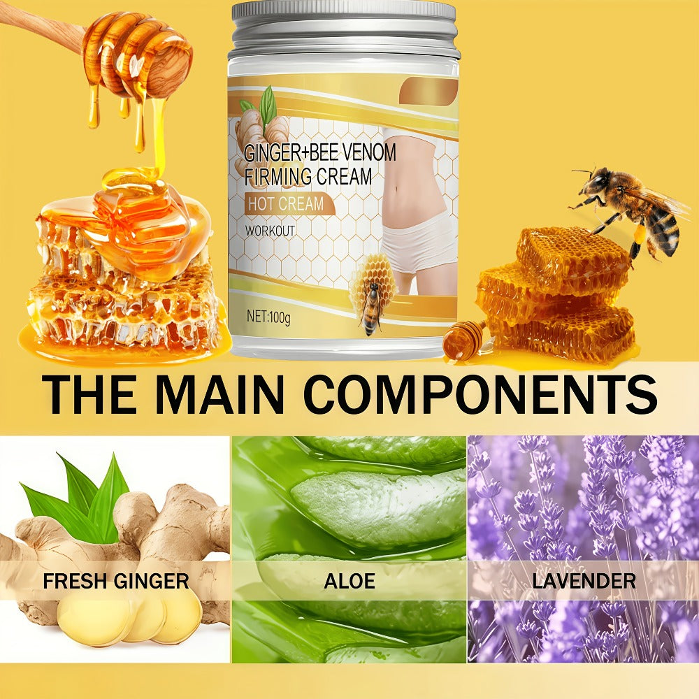 A Set of Three Bee Venom Body Shaping Creams That Instantly Firm And Lift The Arms, Providing Skin Tightening Benefits. Suitable for The Arms, Abdomen, Legs, And Buttocks
