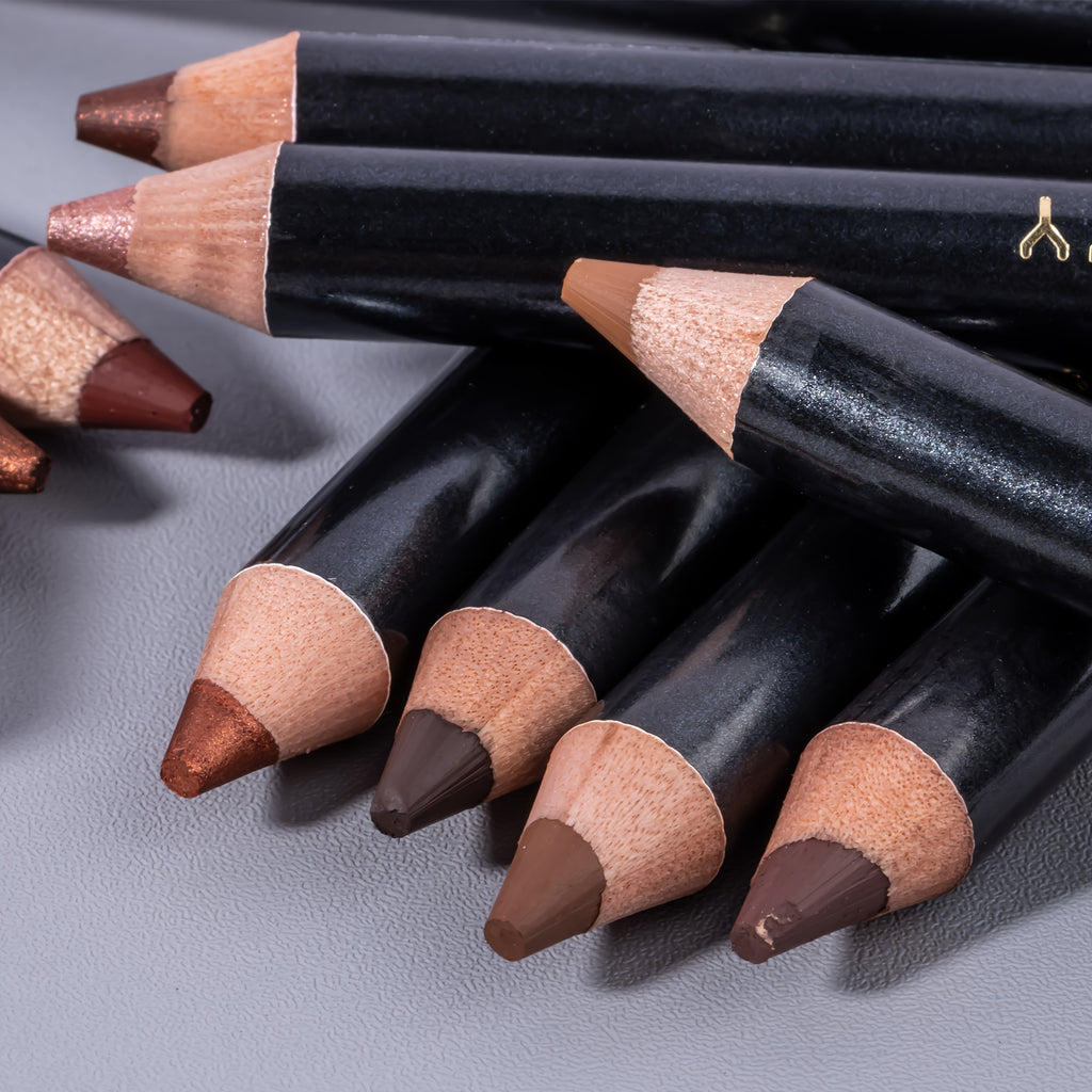 [12 Matte Eyeshadow Pencils] A Set of 12 Matte Thick Stick Foam Eyeshadow Pencils, Featuring a Combination of Shimmer And Matte for Eye And Eyeliner