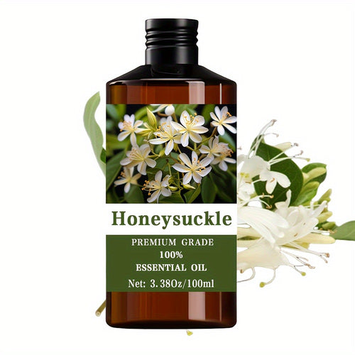 Honeysuckle Essential Oil 100% Pure Therapeutic Grade for Aromatherapy Massage Hair Skin Nail Care Diffuser Relaxation Meditation Men Women Gift 100ml 3.38oz