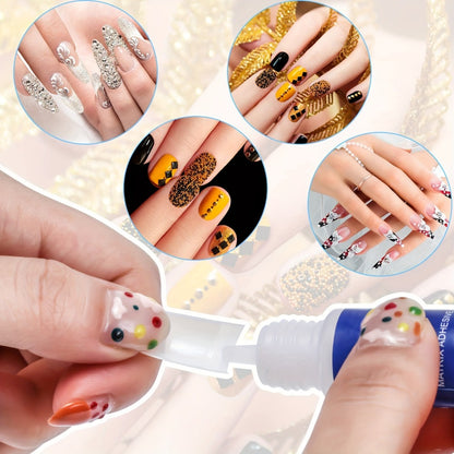 Nail Glue for Press On Nails 20 Bottles - Super Strong Acrylic Nail Glue Professional Long Lasting Bond for False Nails Nail Patches Broken Nail Repair