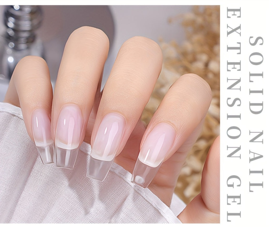 AWStorG 5pcs/Set Solid Gel Builder For Nails Starter Kit Clear Nude Nail Extension 3D Gel Nail Art Nail Glue For Acrylic Nails Rhinestone Gel Sculpture Molding Gel Hard Gel With Flower Molds Sculpting Brush