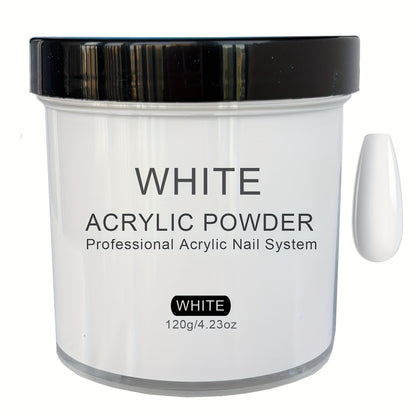 Acrylic Nail Powder 4oz Clear Pinkish White for Nail Extensions Sculpting 3D Nail Art Polymer Powder No Lamp Needed Professional System