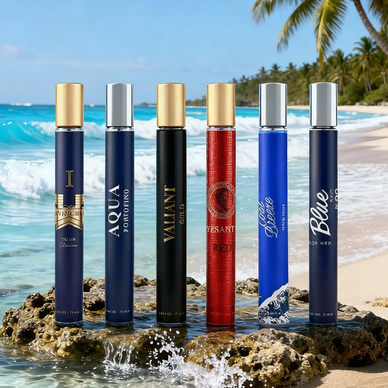 6-Piece Travel Set, Men's Eau De Toilette Spray, Long Lasting Fragrance, 6 Different Flavor, Perfect For Holiday Gifts, Dating, Daily Life, Parties, 1.18 Fl Oz/bottle, Valentine's Day And Other Festivals